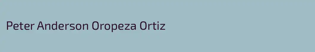 Peter Anderson Oropeza Ortiz
